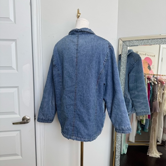 Y2K vintage Denim Button-Up Women's Jacket coastal cowgirl xxxl western - Picture 8 of 10
